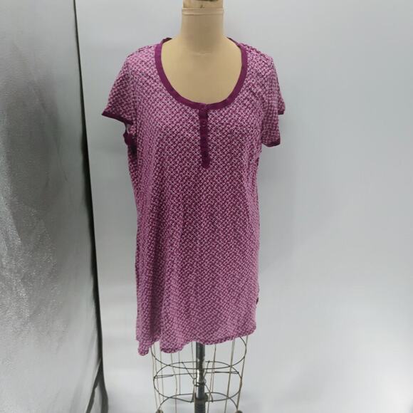 Woman's Lucky Brand Wine Henley Tunic Size L - Picture 1 of 12